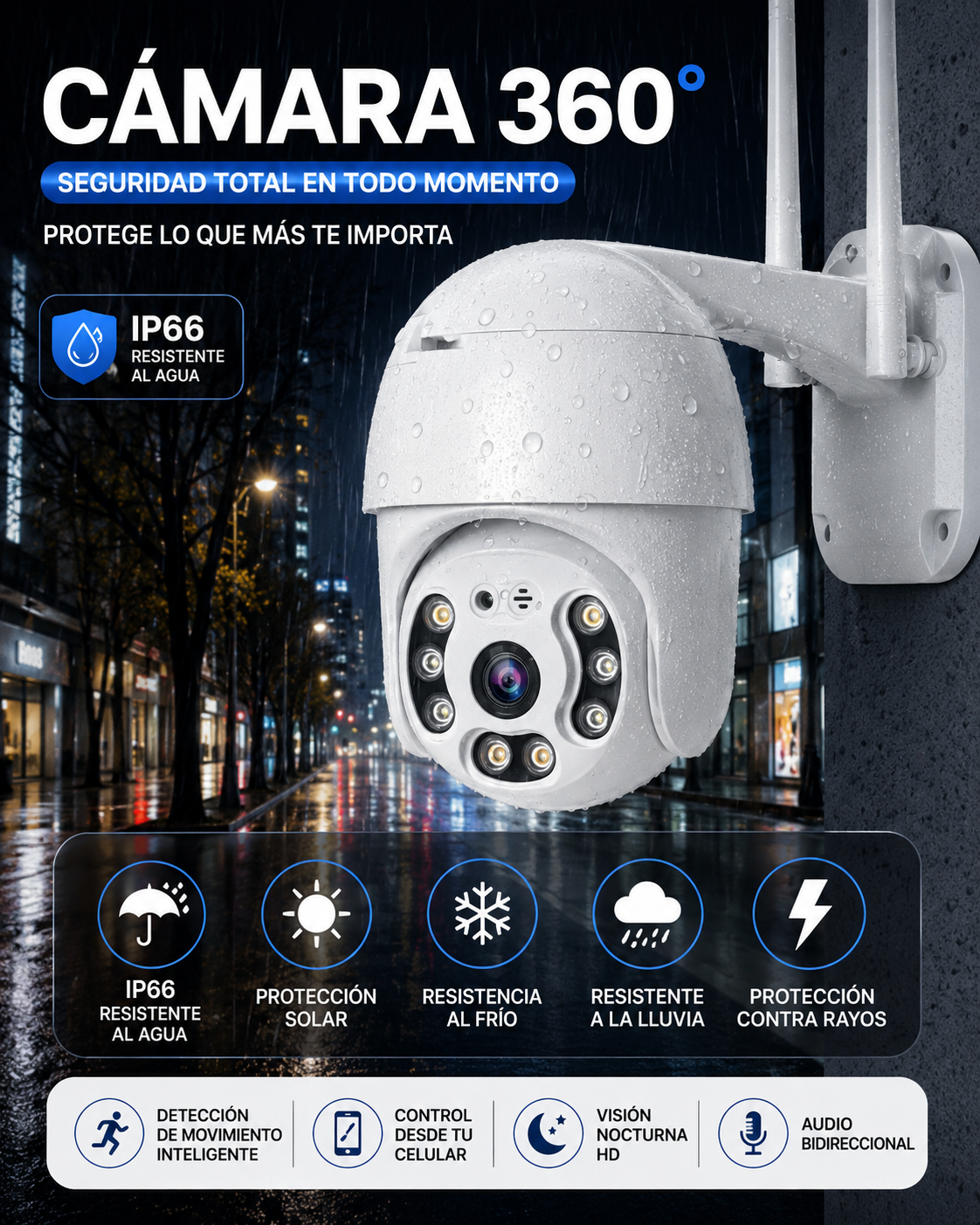 Cámara de Seguridad 360º - Control con Celular
